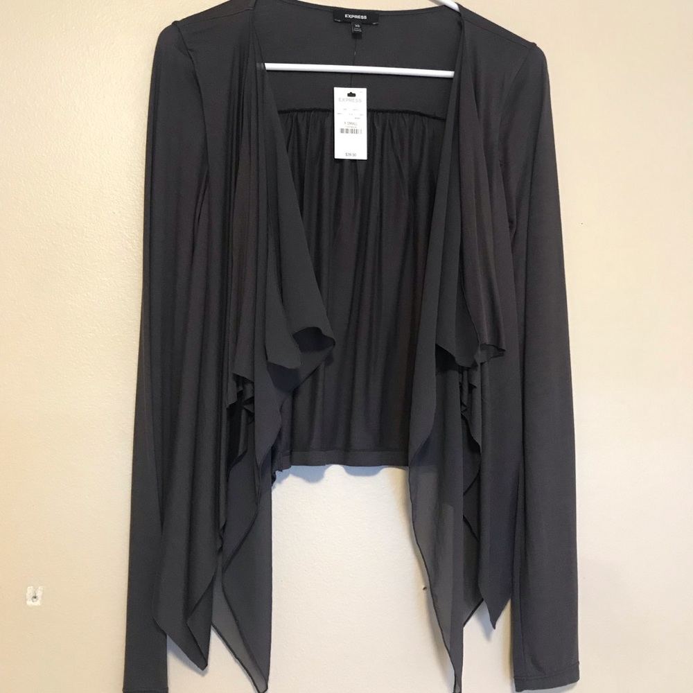 NWOT Express Layered Waterfall Blouse XS